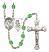 Guardian Angel and Track&Field Rosary with Peridot Beads