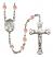 Saint Ann Engravable Rosary with Pink Beads