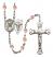 Saint Agatha and Nurse Rosary with Pink Beads