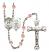 Saint Christopher and Air Force Rosary with Pink Beads