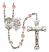 Saint Christopher and EMT Rosary with Pink Beads