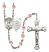 Saint Christopher and Army Rosary with Pink Beads