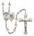 Saint Christopher and Coast Guard Rosary with Pink Beads