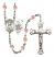 Saint Christopher and Marines Rosary with Pink Beads