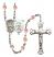 Saint George and Air Force Rosary with Pink Beads