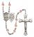 Saint George and EMT Rosary with Pink Beads