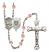 Saint George and Coast Guard Rosary with Pink Beads