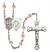 Saint George and Paratrooper Rosary with Pink Beads