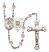 Saint Joan of Arc and Coast Guard Rosary with Pink Beads