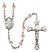 Saint Luke the Apostle Engravable Rosary with Pink Beads