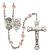 Saint Michael and EMT Rosary with Pink Beads