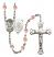 Saint Michael and Army Rosary with Pink Beads