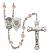 Saint Michael and Coast Guard Rosary with Pink Beads