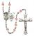 Saint Michael and Marines Rosary with Pink Beads