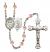 Scapular Engravable Rosary with Pink Beads