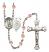 Guardian Angel and Army Rosary with Pink Beads