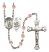 Guardian Angel and Marine Corp Rosary with Pink Beads