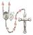 Guardian Angel and Paratrooper Rosary with Pink Beads