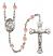 Saint Agnes of Rome Engravable Rosary with Pink Beads