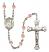 Maria Stein Engravable Rosary with Pink Beads