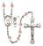 Saint Christopher and Gymnastics Rosary with Pink Beads