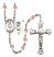 Saint Christopher and Dance Rosary with Pink Beads