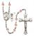 Saint Christopher and Track & Field Rosary with Pink Beads