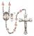 Saint Christopher and Golf Rosary with Pink Beads