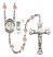 Saint Christopher and Martial Arts Rosary with Pink Beads