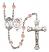 Saint Sebastian and Golf Rosary with Pink Beads