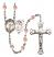 Saint Sebastian and Tennis Rosary with Pink Beads