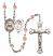 Saint Sebastian and Swimming Rosary with Pink Beads