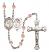 Saint Sebastian and Martial Arts Rosary with Pink Beads