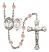 Saint Sebastian and Cheerleading Rosary with Pink Beads