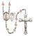 Saint Sebastian and Lacrosse Rosary with Pink Beads