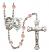 Saint Cecilia and Marching Band Rosary with Pink Beads