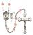 Saint Christopher and Archery Rosary with Pink Beads