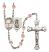 Saint Christopher and Fishing Rosary with Pink Beads