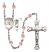 Saint Christopher and Water Polo-Men Rosary with Pink Beads