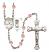 Saint CHRISTOPHER and Water Polo-Women Rosary with Pink Beads