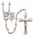 Saint John Paul II Rosary with Pink Beads