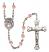 Virgen del Carmen Rosary with Pink Beads