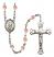 Blessed Trinity Engravable Rosary with Pink Beads