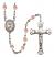 Corazon Inmaculado de Maria Engravable Rosary with Pink Beads