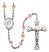 Our Lady the Undoer of Knots Engravable Rosary with Pink Beads