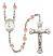 Saint Daniel Comboni Engravable Rosary with Pink Beads