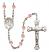 Sts. Peter & Paul Engravable Rosary with Pink Beads