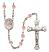 Saint Fidelis Engravable Rosary with Pink Beads