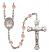 Blessed Emilie Tavernier Gamelin Engravable Rosary with Pink Beads