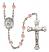 Guardian Angel of the World Engravable Rosary with Pink Beads